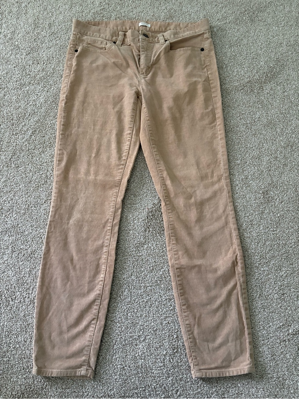 J. Crew Stretch‎ Skinny Tan Corduroy Pants Size 28 Preppy Office Business Casual